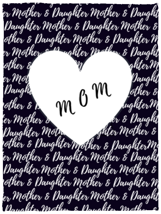 Mother-Daughter Navy Blanket/ Mother's Day Gift
