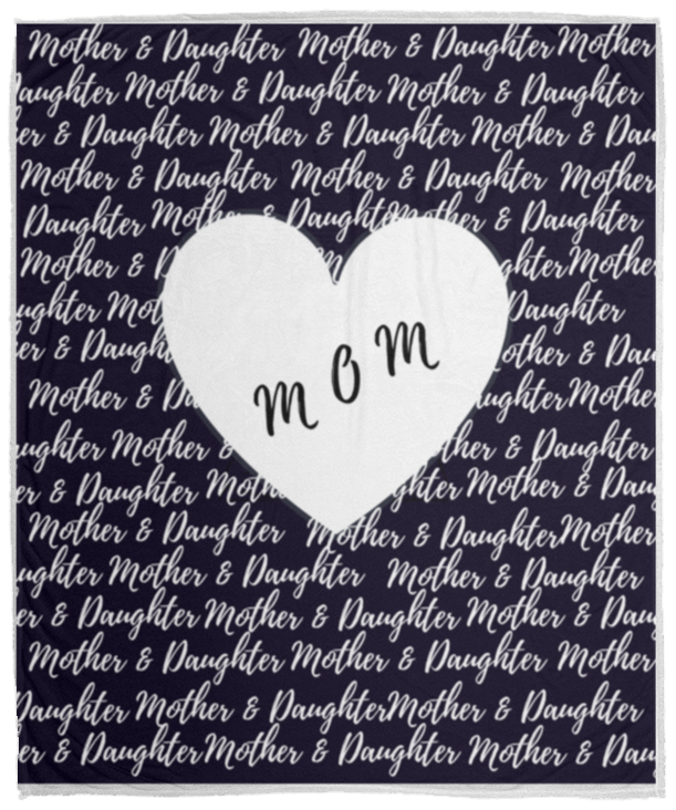 Mother-Daughter Navy Blanket/ Mother's Day Gift