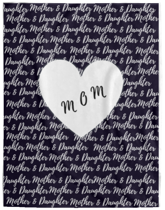 Mother-Daughter Navy Blanket/ Mother's Day Gift