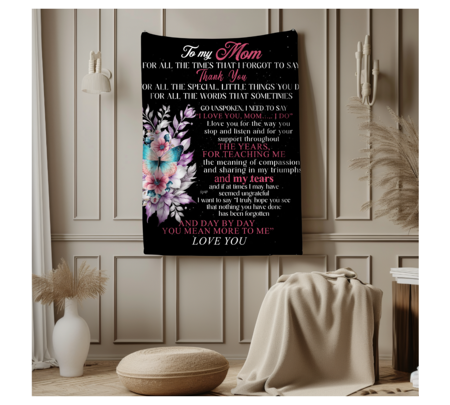 To My Mom/Thank You | FLM Arctic Fleece Blanket 50x60