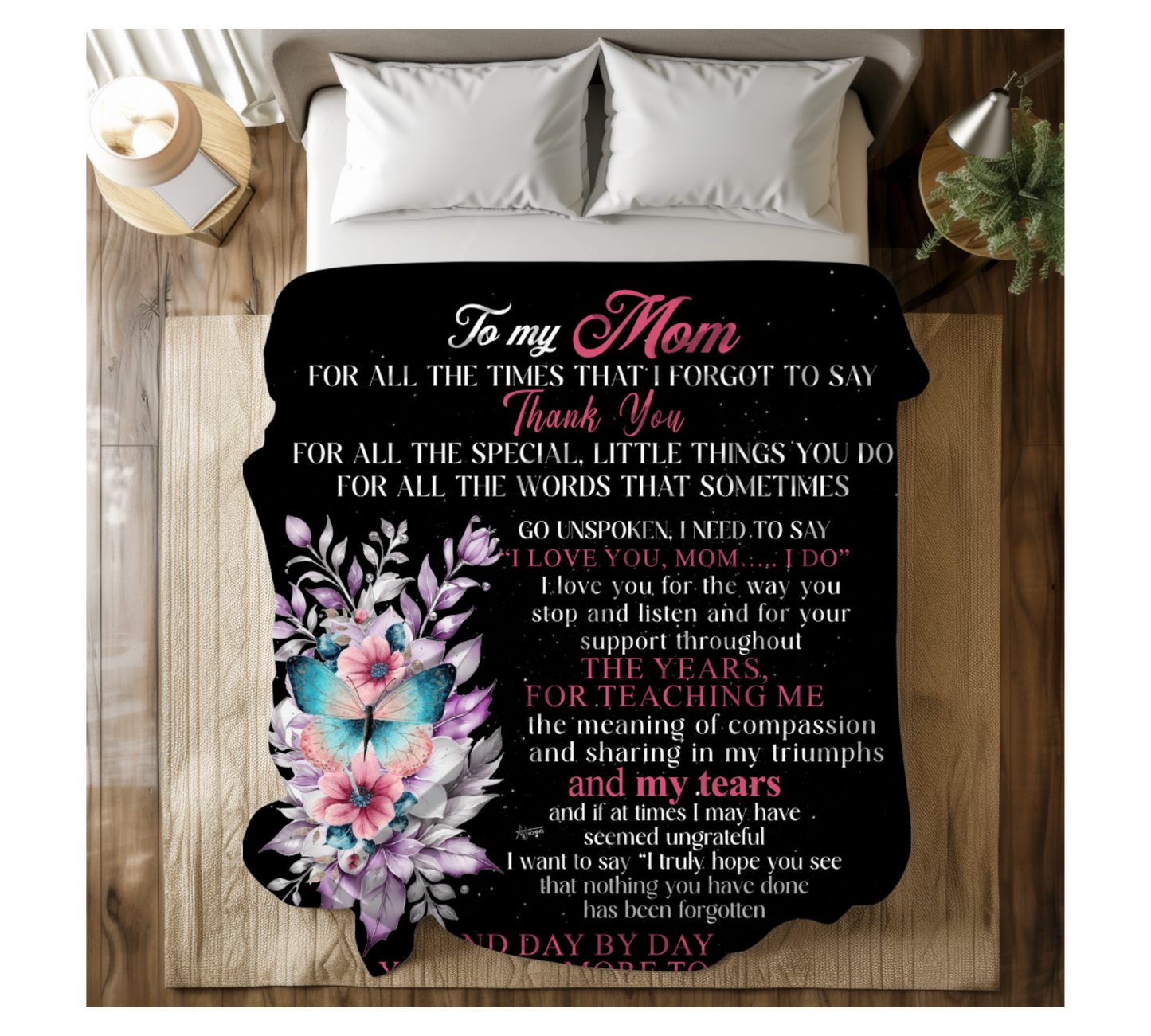 To My Mom/Thank You | FLM Arctic Fleece Blanket 50x60