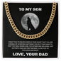 To My Son | I Love You To The Moon & Back -- Cuban Link Chain