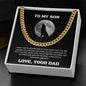 To My Son | I Love You To The Moon & Back -- Cuban Link Chain