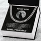 To My Son | I Love You To The Moon & Back -- Cuban Link Chain