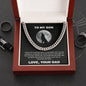 To My Son | I Love You To The Moon & Back -- Cuban Link Chain