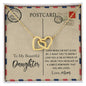 To My Beautiful Daughter (postcard) | Interlocking Hearts necklace