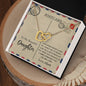 To My Beautiful Daughter (postcard) | Interlocking Hearts necklace
