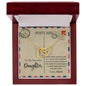 To My Beautiful Daughter (postcard) | Interlocking Hearts necklace