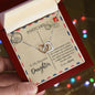 To My Beautiful Daughter (postcard) | Interlocking Hearts necklace