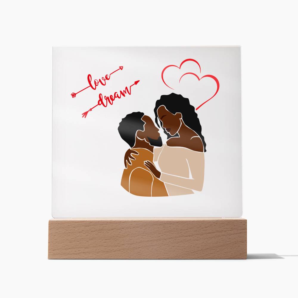 Love & Dream/ Square acrylic plaque
