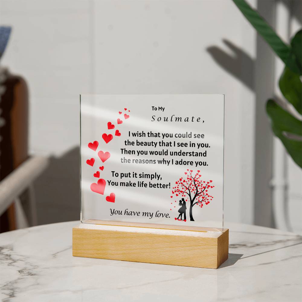 Life is Better/ Square Acrylic Plaque