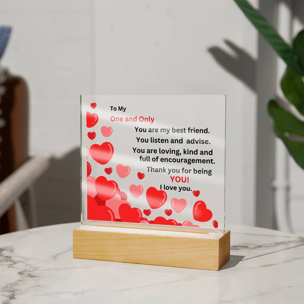 My One and Only/ Square Acrylic Ornament