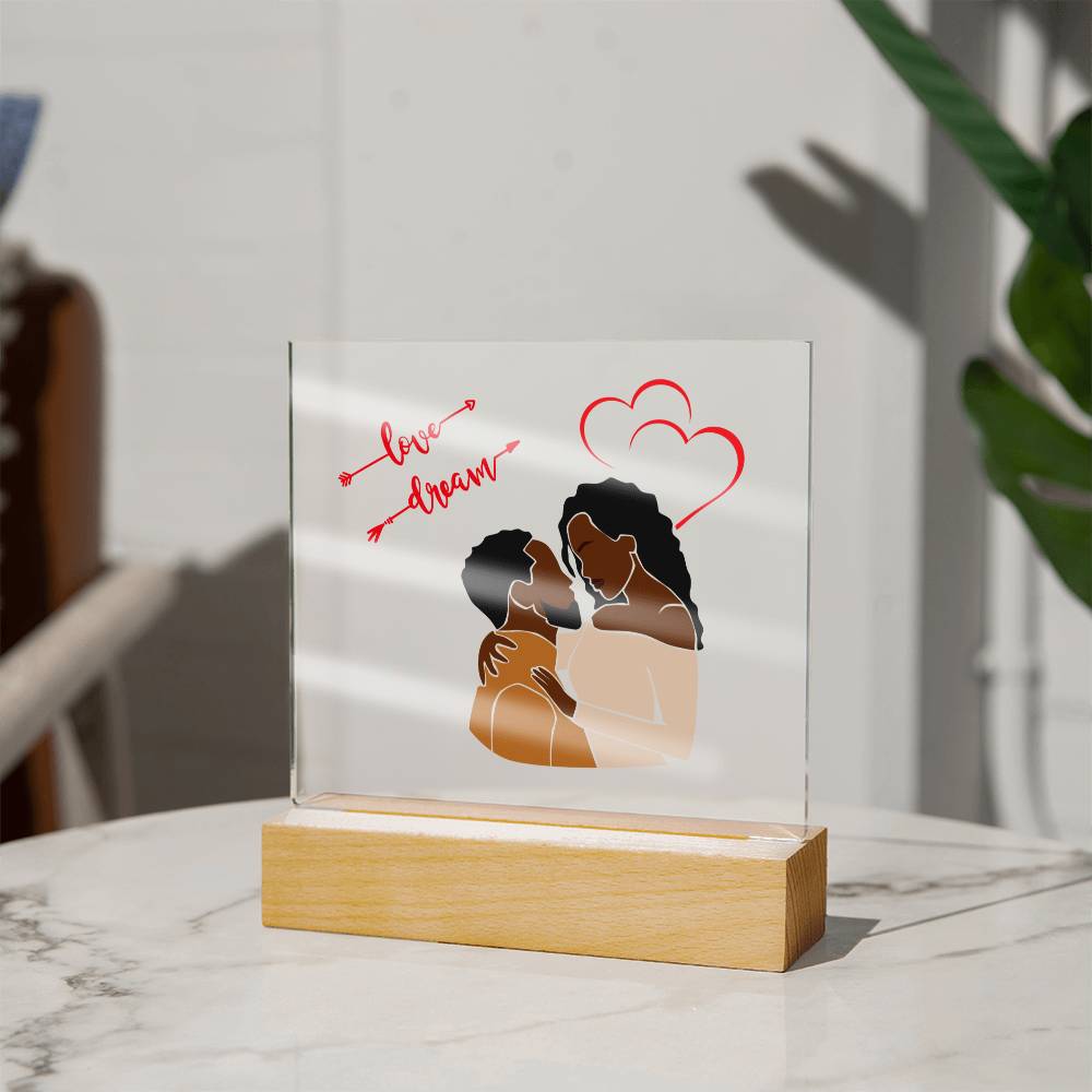 Love & Dream/ Square acrylic  plaque