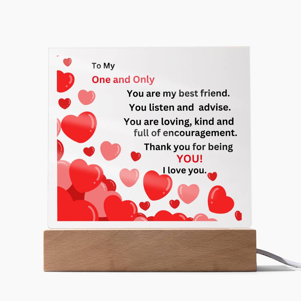 My One and Only/ Square Acrylic Ornament