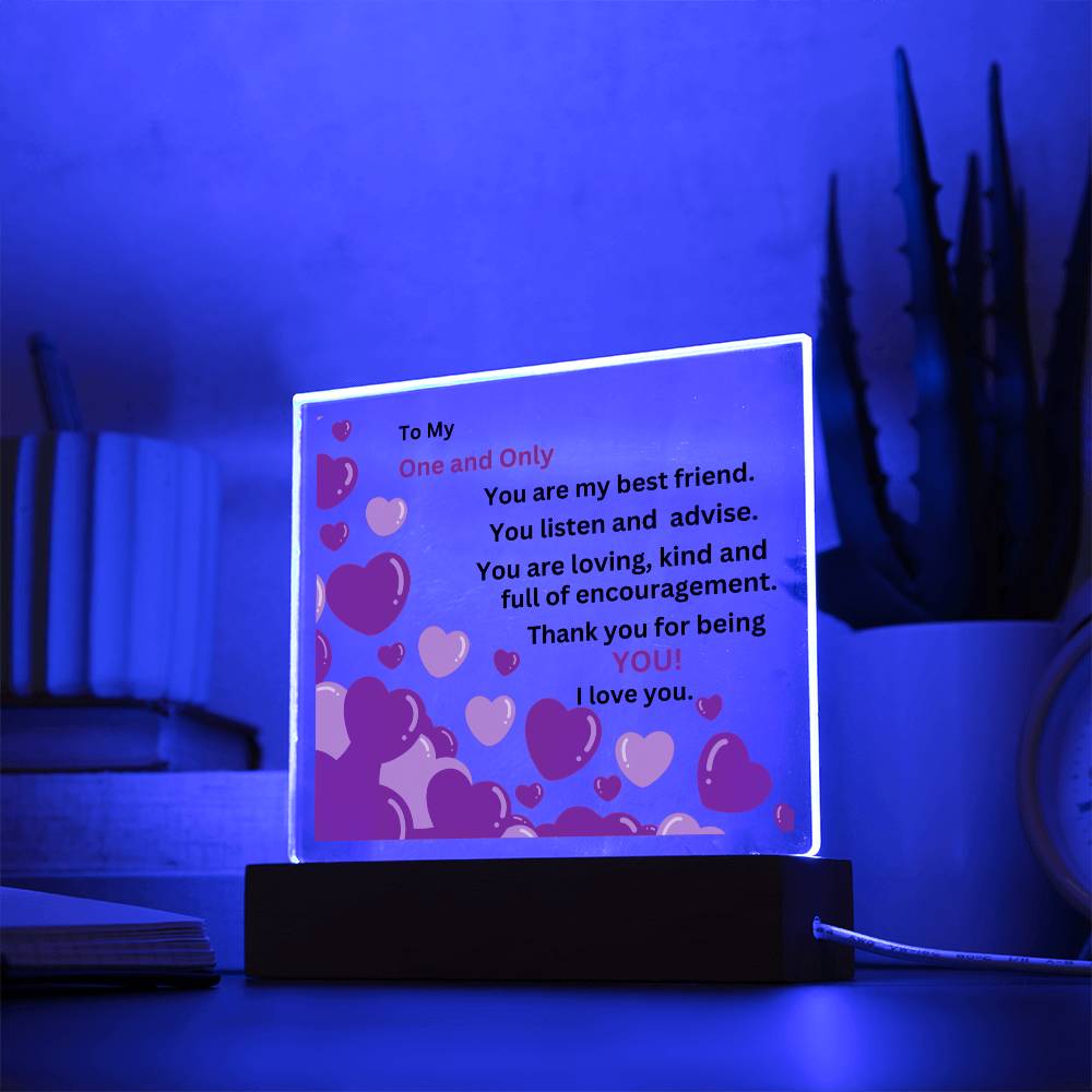 My One and Only/ Square Acrylic Ornament